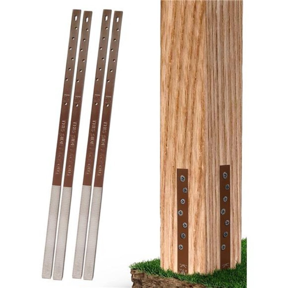 Fence Post Repair Kit 4-Pack for Broken Wood Posts